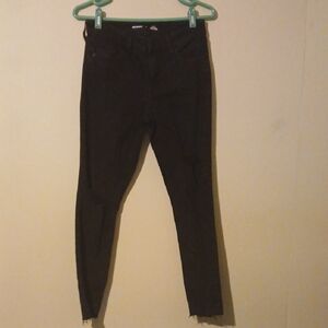 Old Navy Black Mid-Rise Rockstar Super Skinny  Jeans Size 4